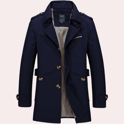 Jason Slim Fit Double Breasted Trench Coat For Men Timeless Style Modern Silhouette Weatherproof Outerwear