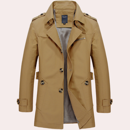 Jason Slim Fit Double Breasted Trench Coat For Men Timeless Style Modern Silhouette Weatherproof Outerwear