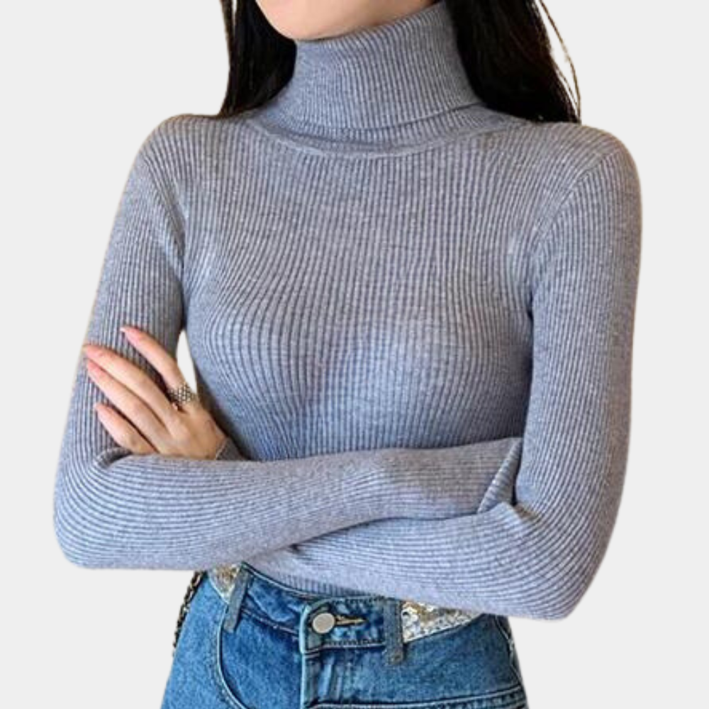 Women's Turtleneck Sweater Knit Elegant Style for Everyday and Office