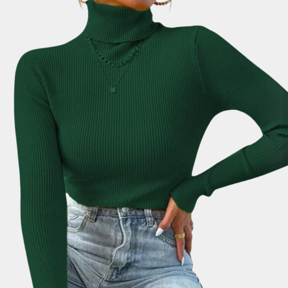 Women's Turtleneck Sweater Knit Elegant Style for Everyday and Office