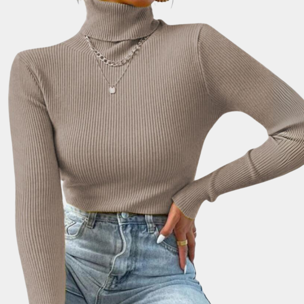 Women's Turtleneck Sweater Knit Elegant Style for Everyday and Office