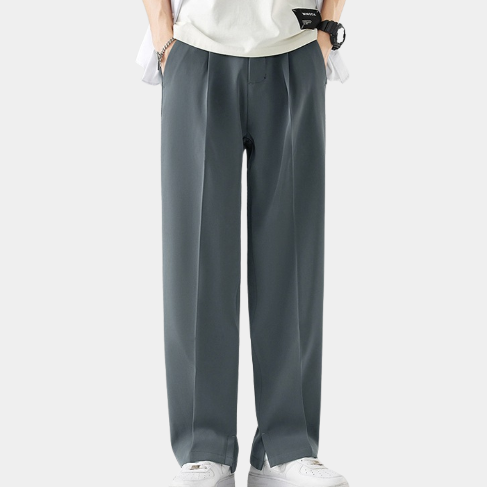 Prins Men's Pants With Elastic Waistband For All Day Comfort And Versatile Casual Style