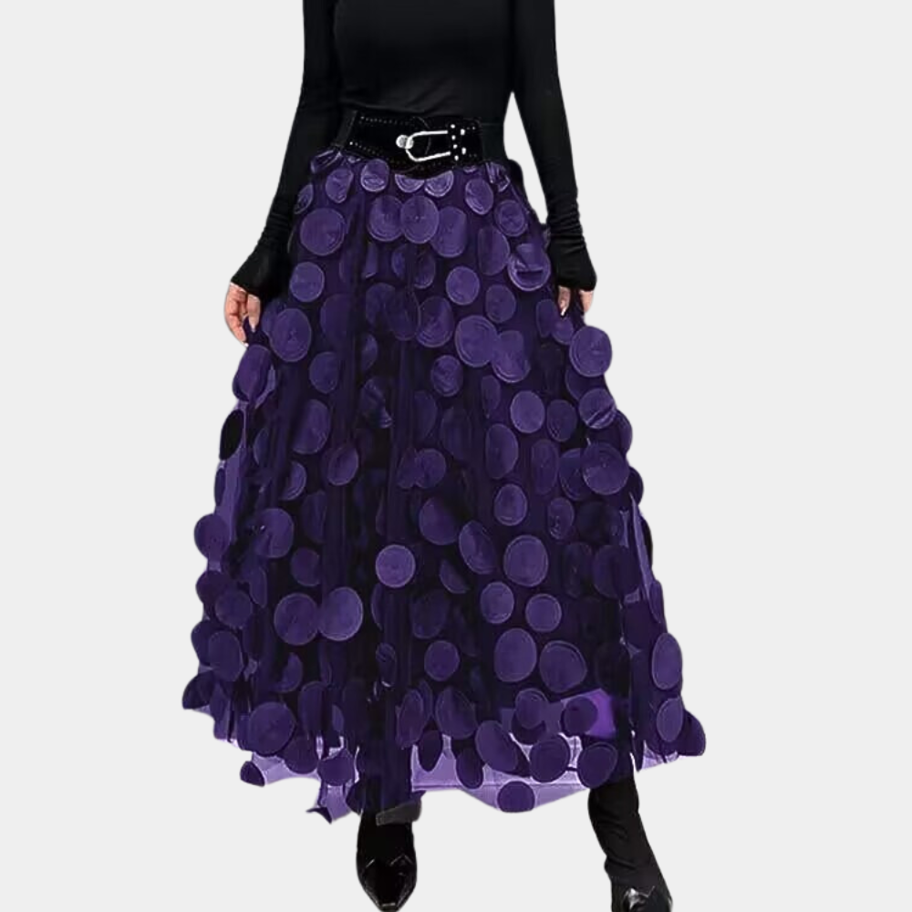 Women's Skirt - Long Layered Design - Voluminous with Circular Applications