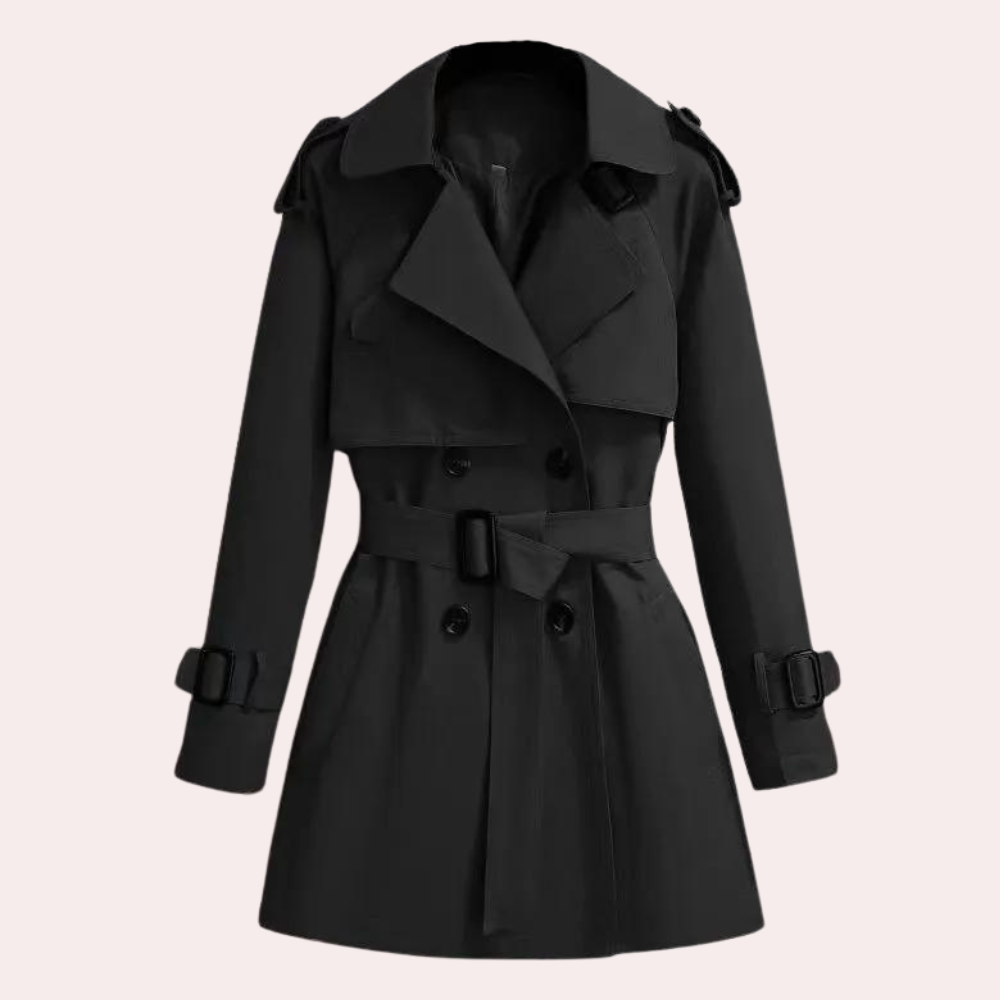 Apolline Womens Windbreaker Trench Coat Elegant Slim Silhouette Lightweight Weather Shield