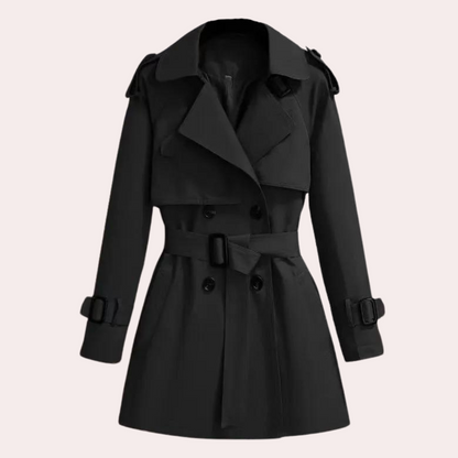 Apolline Womens Windbreaker Trench Coat Elegant Slim Silhouette Lightweight Weather Shield