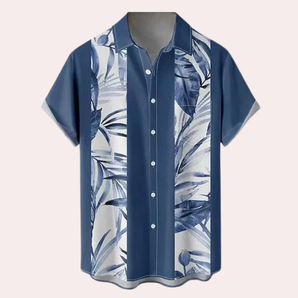 Gerrard Classic Men's Polo Shirt Blue Button Down Front Lightweight Comfort For Everyday Casual Wear