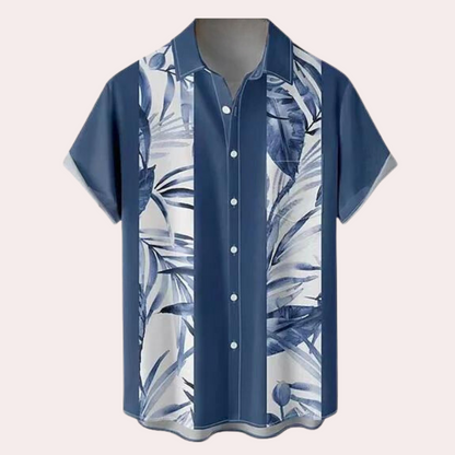 Gerrard Classic Men's Polo Shirt Blue Button Down Front Lightweight Comfort For Everyday Casual Wear