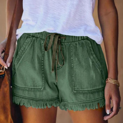 Lola Women Denim Shorts Breathable Stretch Fabric For Summer Comfort Casual Everyday Short Pants
