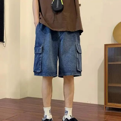 Jens Mens Denim Shorts For Summer Casual Hip Hop Style And Everyday Outdoor Comfort