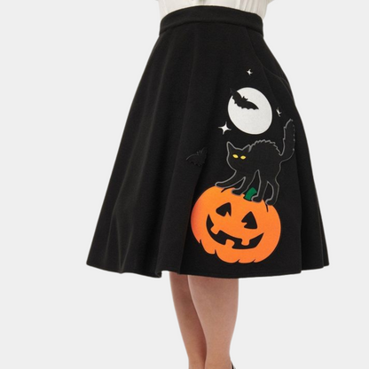 Women's A-line Skirt - Midi Length - High Waist - Elegant and Versatile