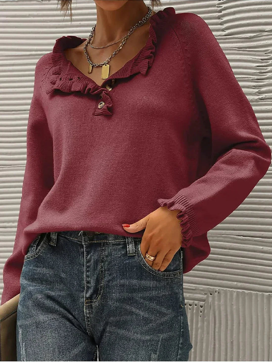 Caroline Lightweight Womens Sweater 100 Percent Acrylic Warmth Versatile Everyday Essential