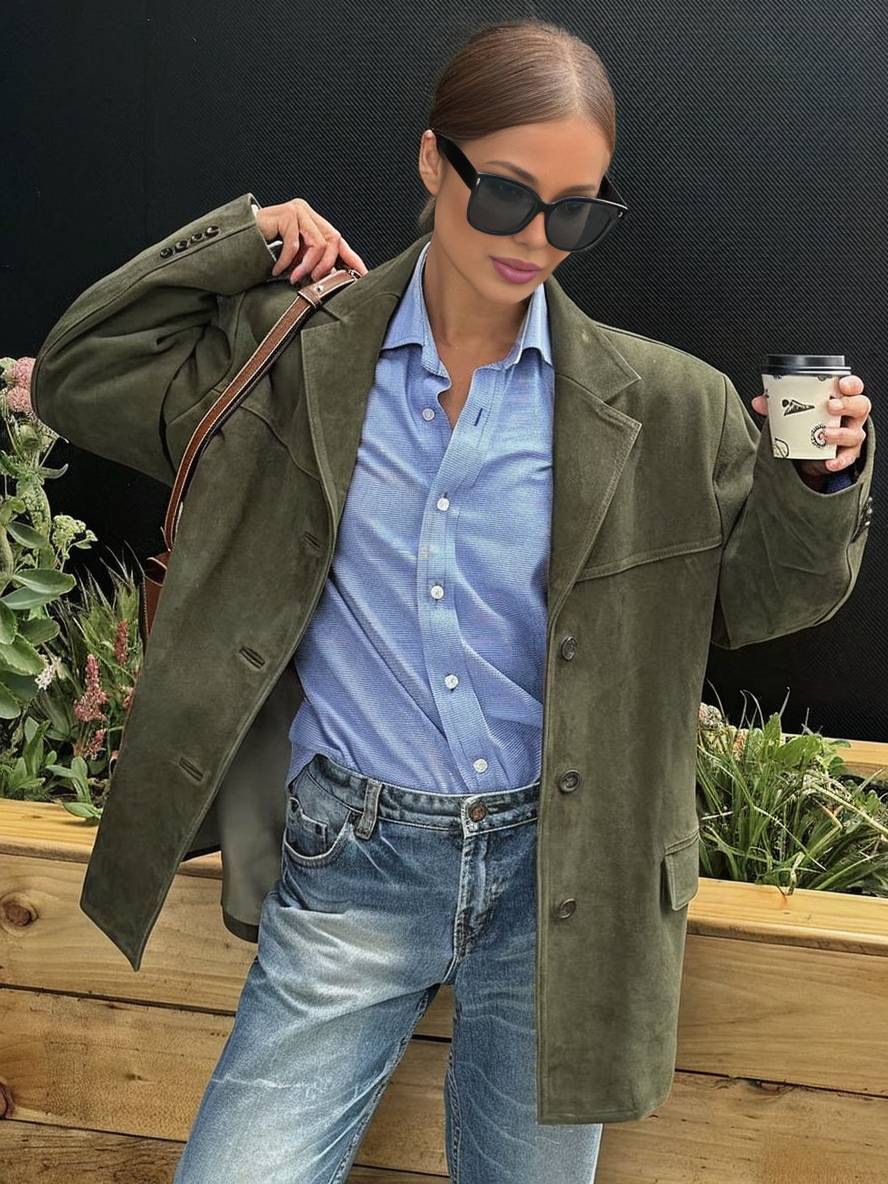 Women’s Stylish Blazer with Buttons and Pockets | Vintage Look