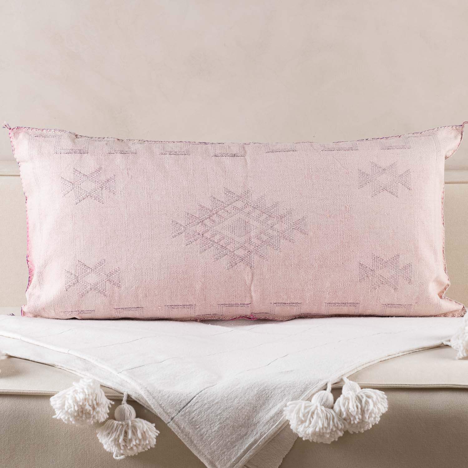 Pink Cactus silk pillow cover - TrendAura