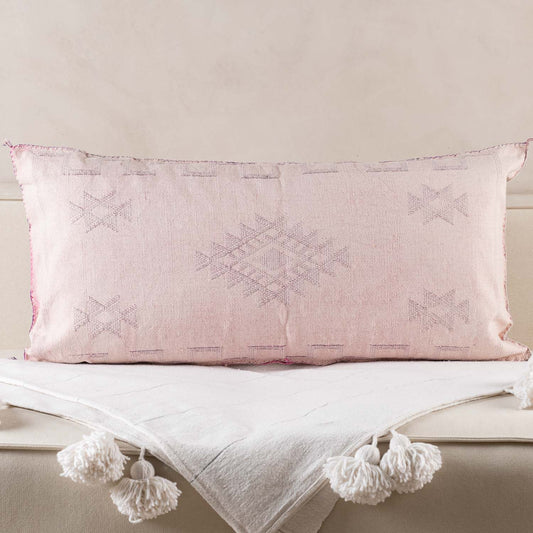 Pink Cactus silk pillow cover - TrendAura