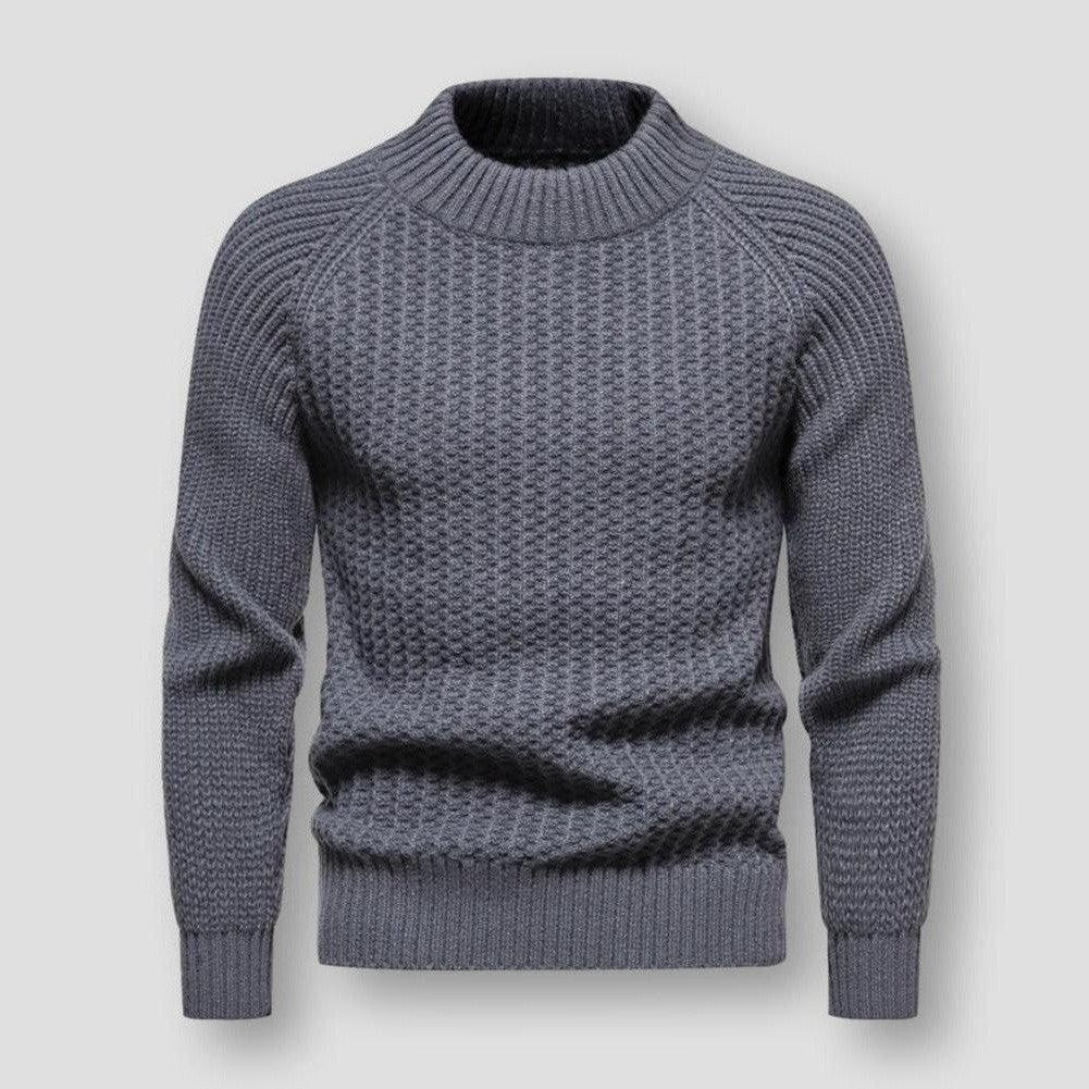 High-quality waffle knit sweatshirt for men