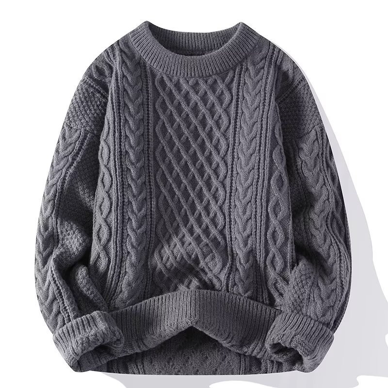 Mens Cable Knit Wool Sweater For Men Cozy Warmth Layering