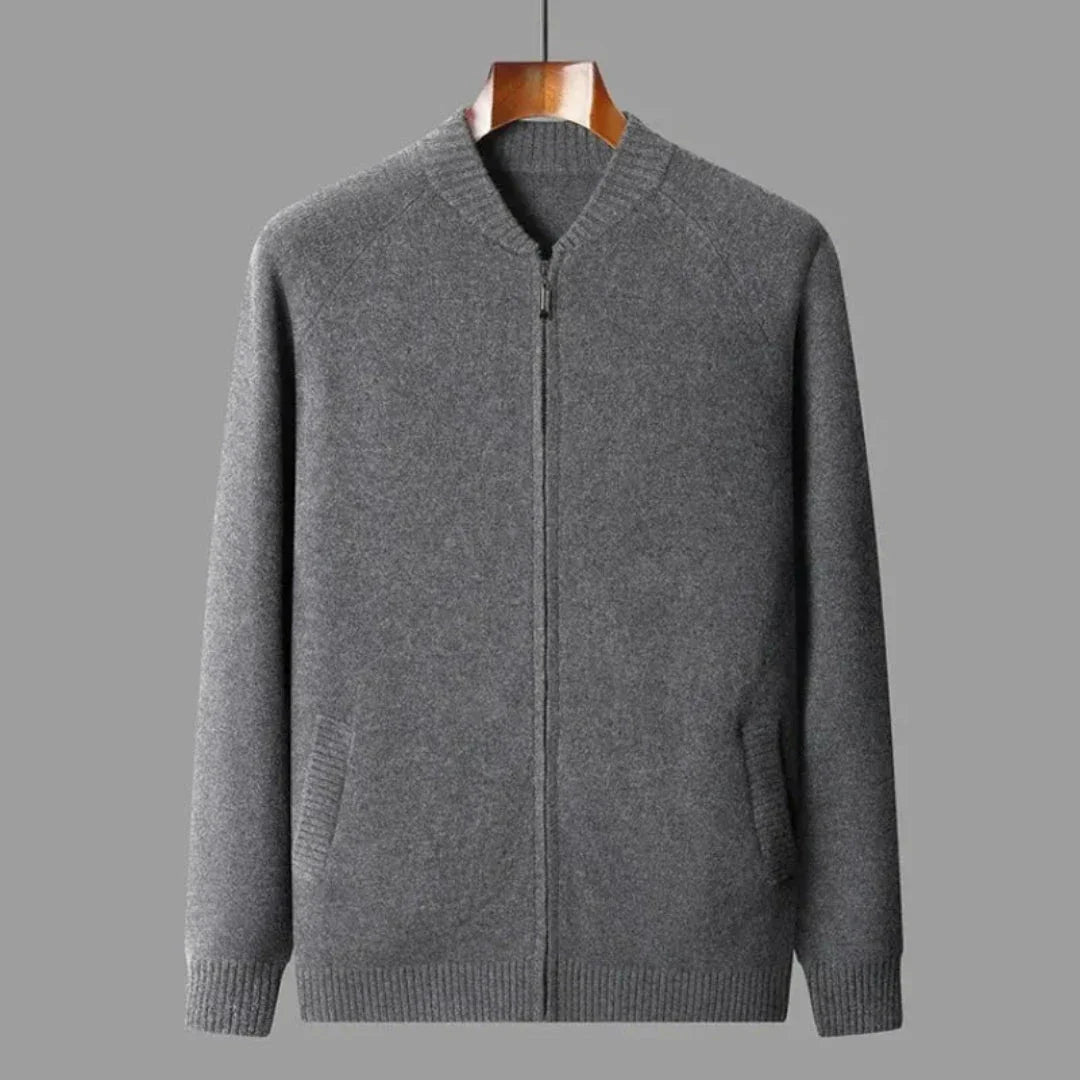 Cain Full-Zip Wool Sweater