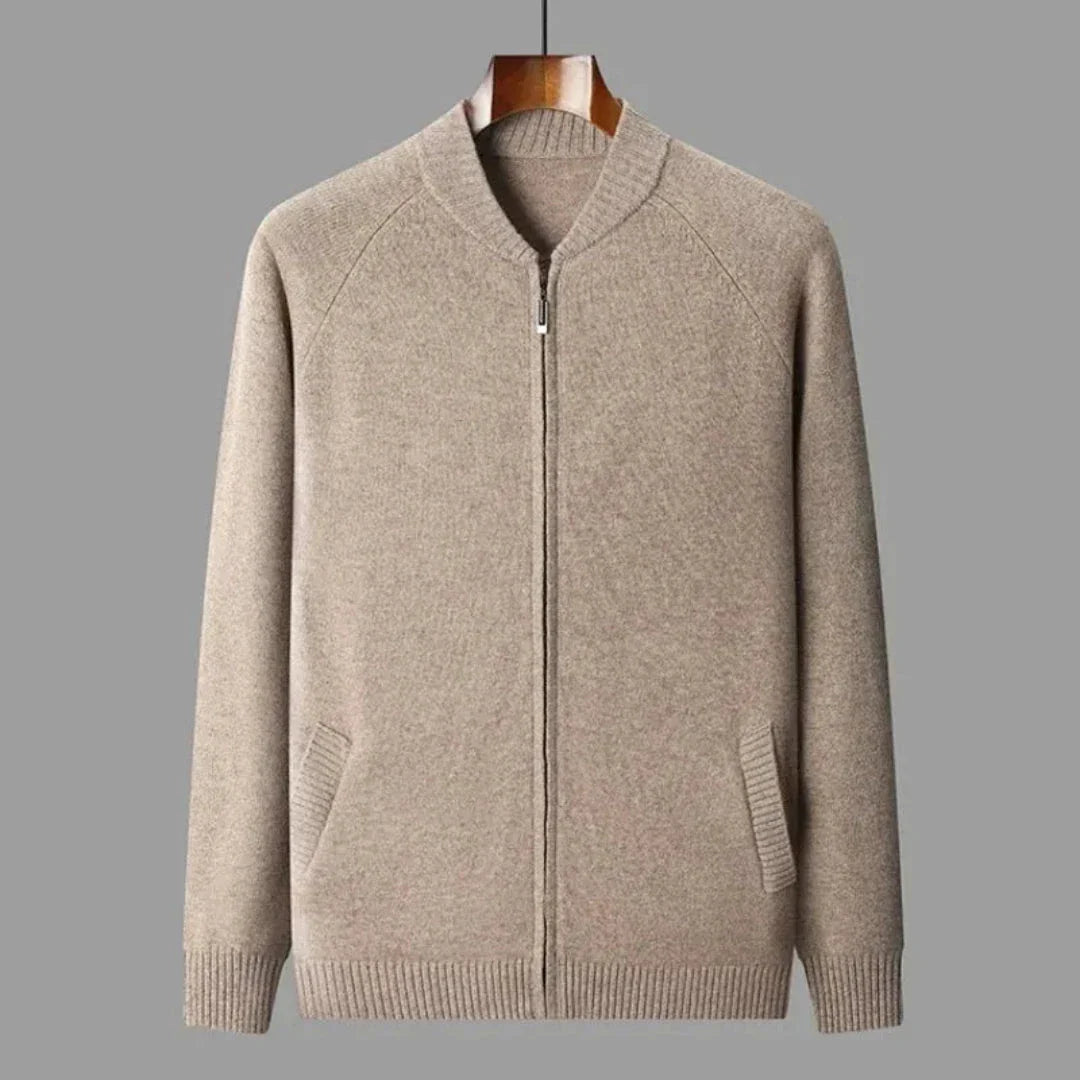 Cain Full-Zip Wool Sweater