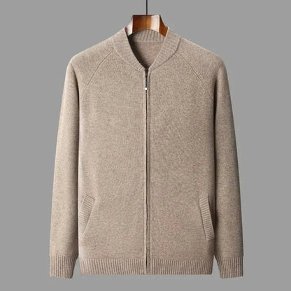 Cain Full-Zip Wool Sweater