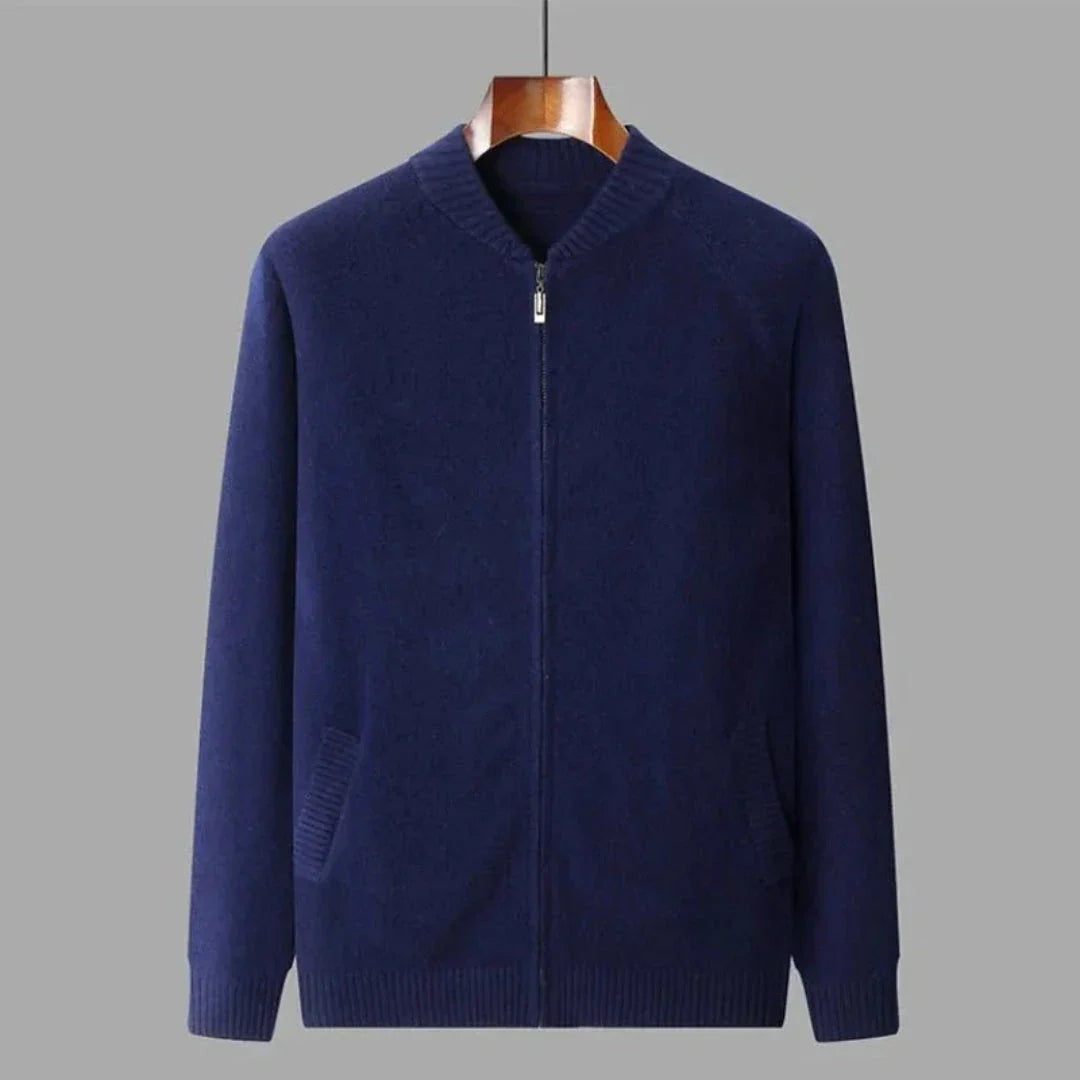 Cain Full-Zip Wool Sweater