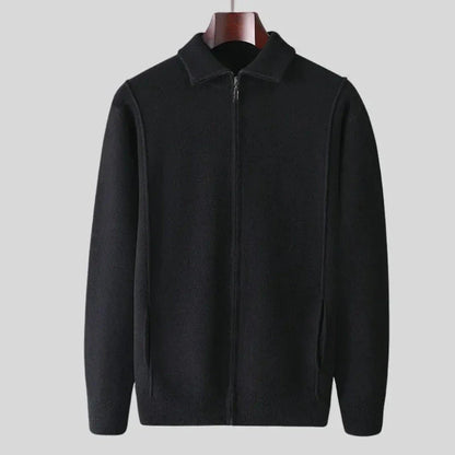Caleb Full-Zip Wool Sweater