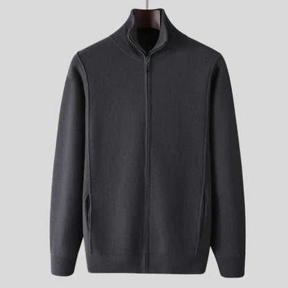 Caleb Full-Zip Wool Sweater