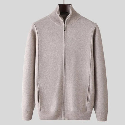Caleb Full-Zip Wool Sweater