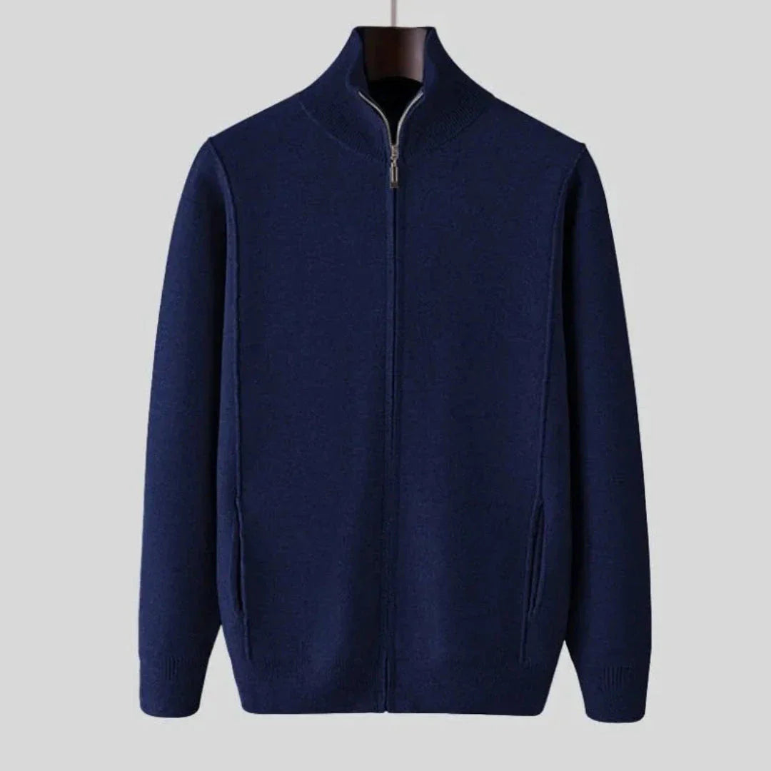 Caleb Full-Zip Wool Sweater