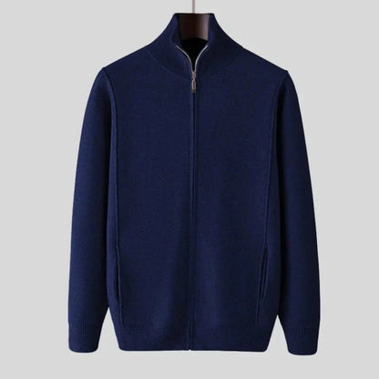 Caleb Full-Zip Wool Sweater