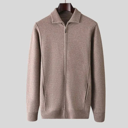 Caleb Full-Zip Wool Sweater