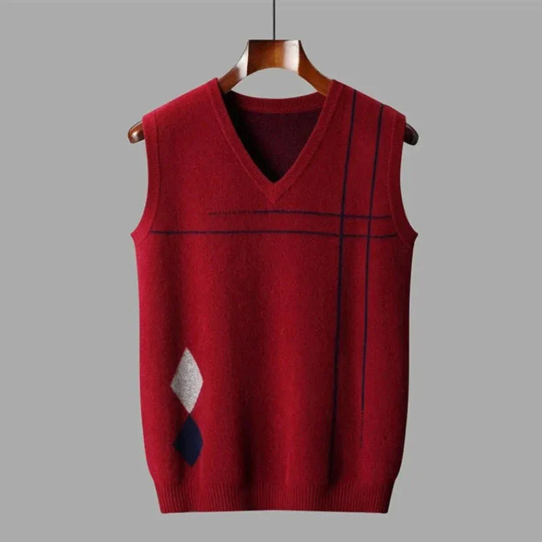 Callum Wool V-Neck Vest