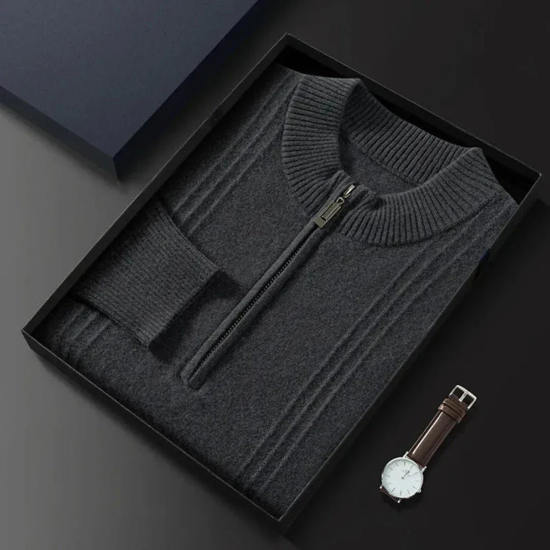 Calvin Classic Half-Zip Wool Sweater