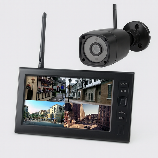 Wireless security camera - 7" monitor and outdoor night vision - TrendAura