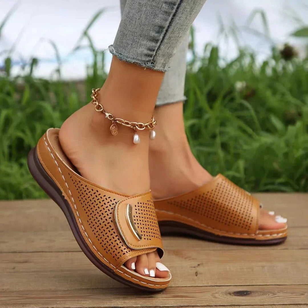 Camila Slip-On Wedge Sandals