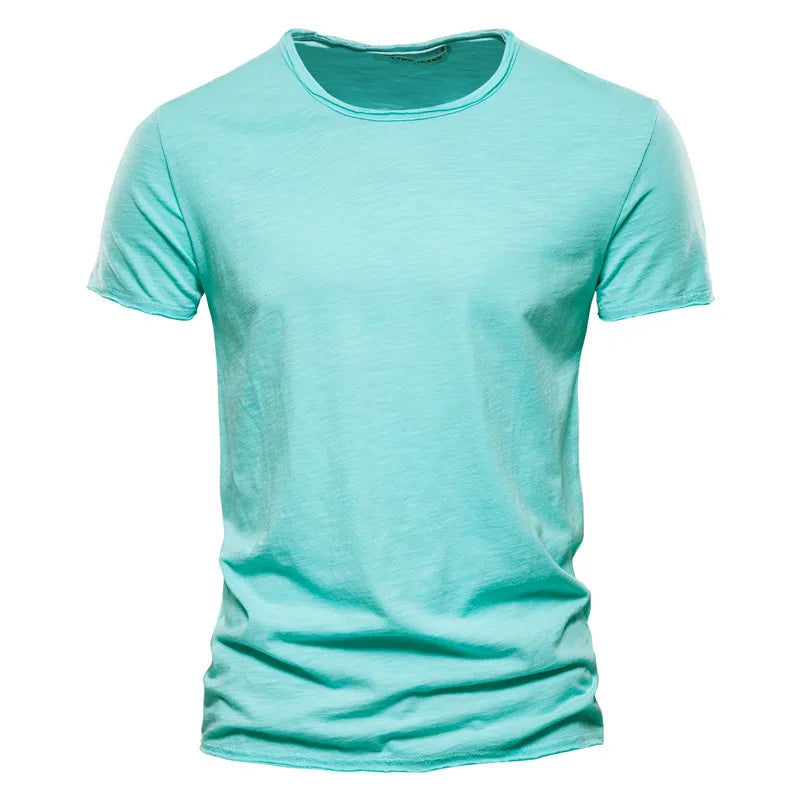 Men's Casual Short Sleeve T Shirt With Modern Fit And Smooth Texture Versatile Everyday Wardrobe Essential
