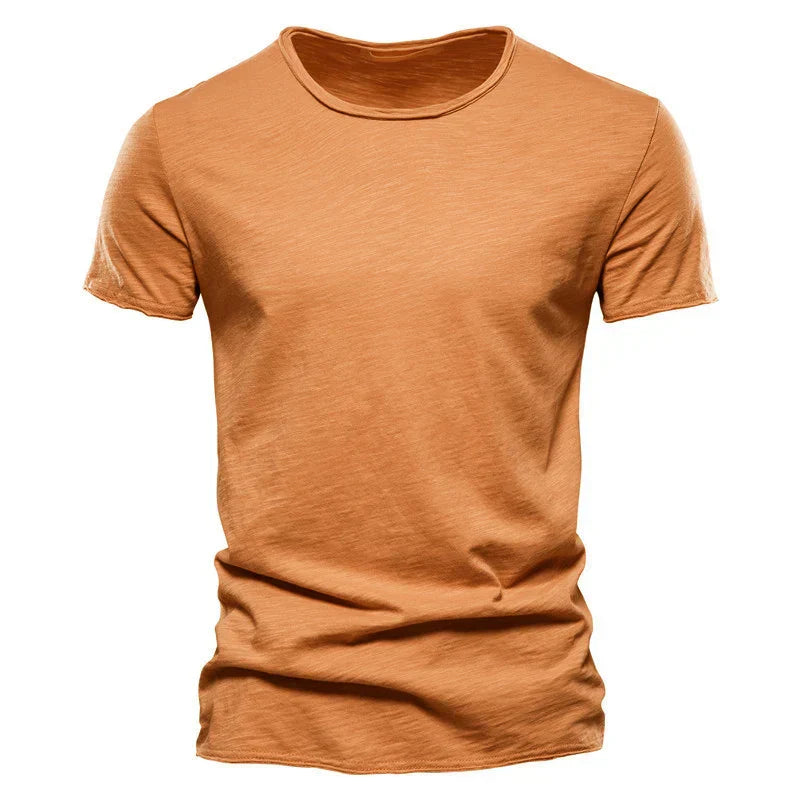 Men's Casual Short Sleeve T Shirt With Modern Fit And Smooth Texture Versatile Everyday Wardrobe Essential