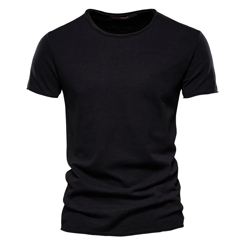 Men's Casual Short Sleeve T Shirt With Modern Fit And Smooth Texture Versatile Everyday Wardrobe Essential