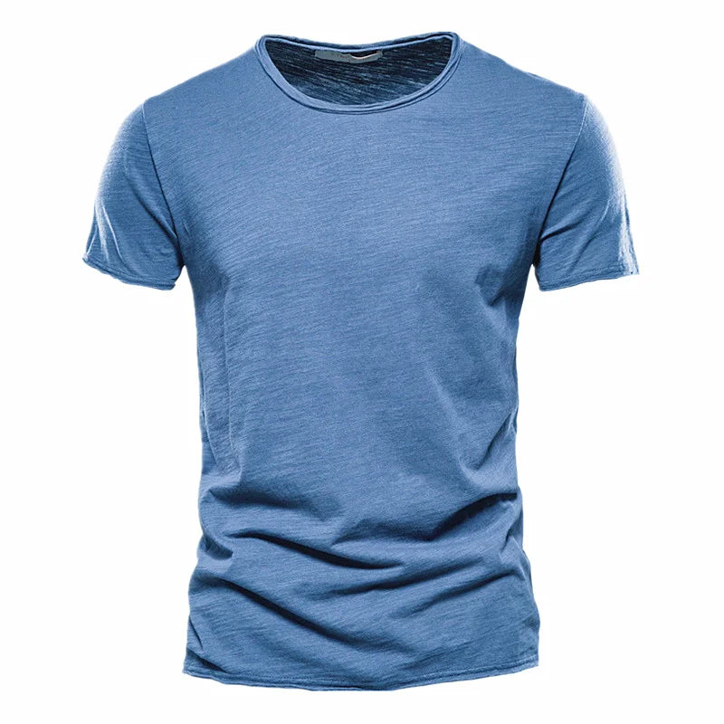 Men's Casual Short Sleeve T Shirt With Modern Fit And Smooth Texture Versatile Everyday Wardrobe Essential