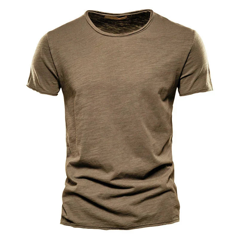 Men's Casual Short Sleeve T Shirt With Modern Fit And Smooth Texture Versatile Everyday Wardrobe Essential
