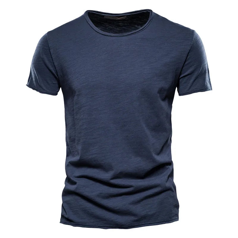 Men's Casual Short Sleeve T Shirt With Modern Fit And Smooth Texture Versatile Everyday Wardrobe Essential