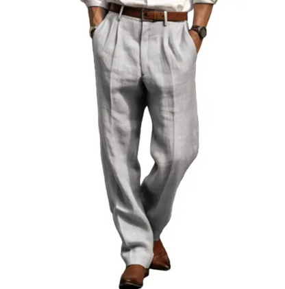 Kent Men Linen Pants Lightweight Breathable Loose Fit For All Day Comfort And Everyday Wear