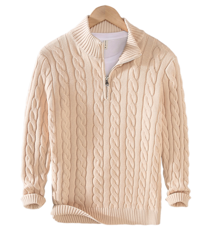Kamil Classic Half Zip Sweater For Men Timeless Style And Everyday Comfort With Modern Fit
