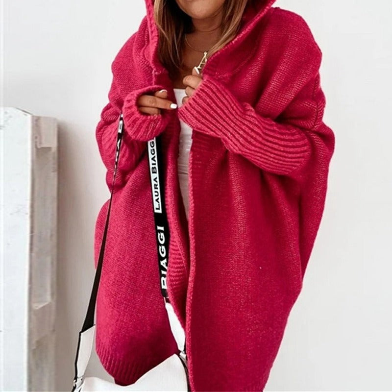 Léa Soft Hooded Knit Cardigan for Women Cozy Warmth Timeless Elegant Style for Daywear