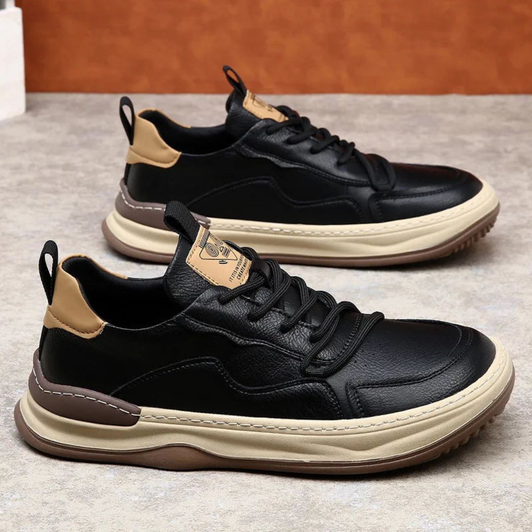 Cassian Prestige Leather Sneakers For Men Premium Comfort Everyday Luxury Footwear Waylynn