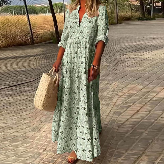 Olivia Boho Dress For Women Lightweight Flowing Comfort Beach Vacation Ready Effortless Chic
