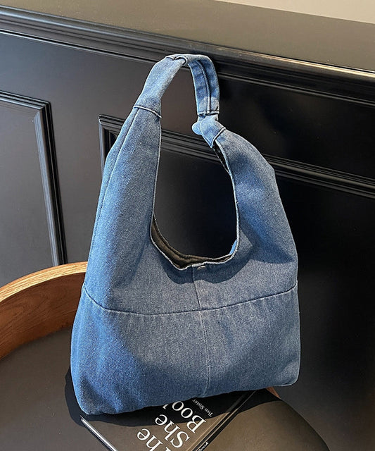 Sac à bandoulière décontracté et polyvalent en jean de grande capacité - TrendAura
