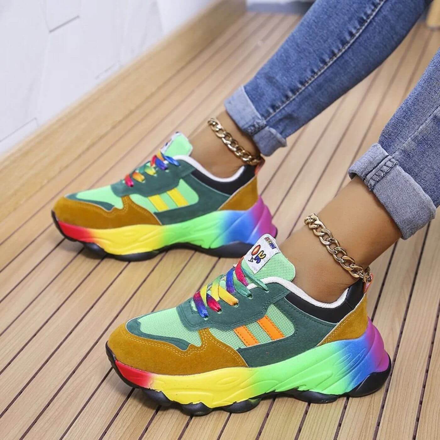 Women's Athletic Sneakers with Supportive Design and Breathable Material