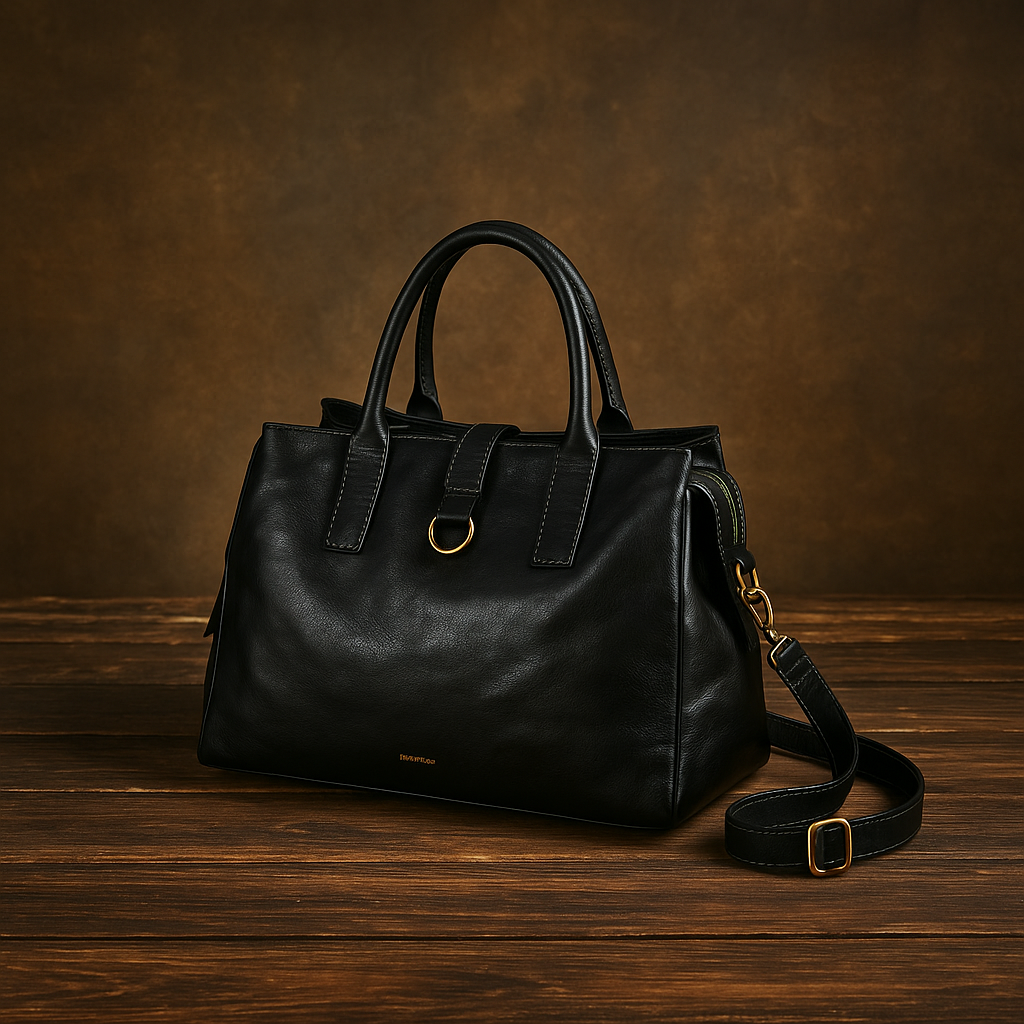 TrendAura Kelly Leather Handbag - Timeless Tan Brown Satchel With Gold Tone Hardware For Everyday Or Evening