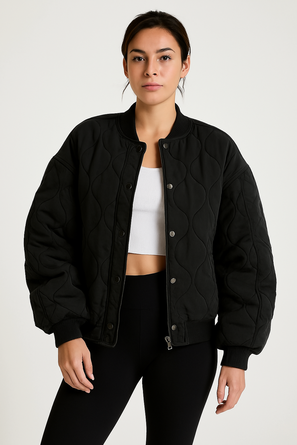 Women’s Quilted Bomber Jacket | Oversized