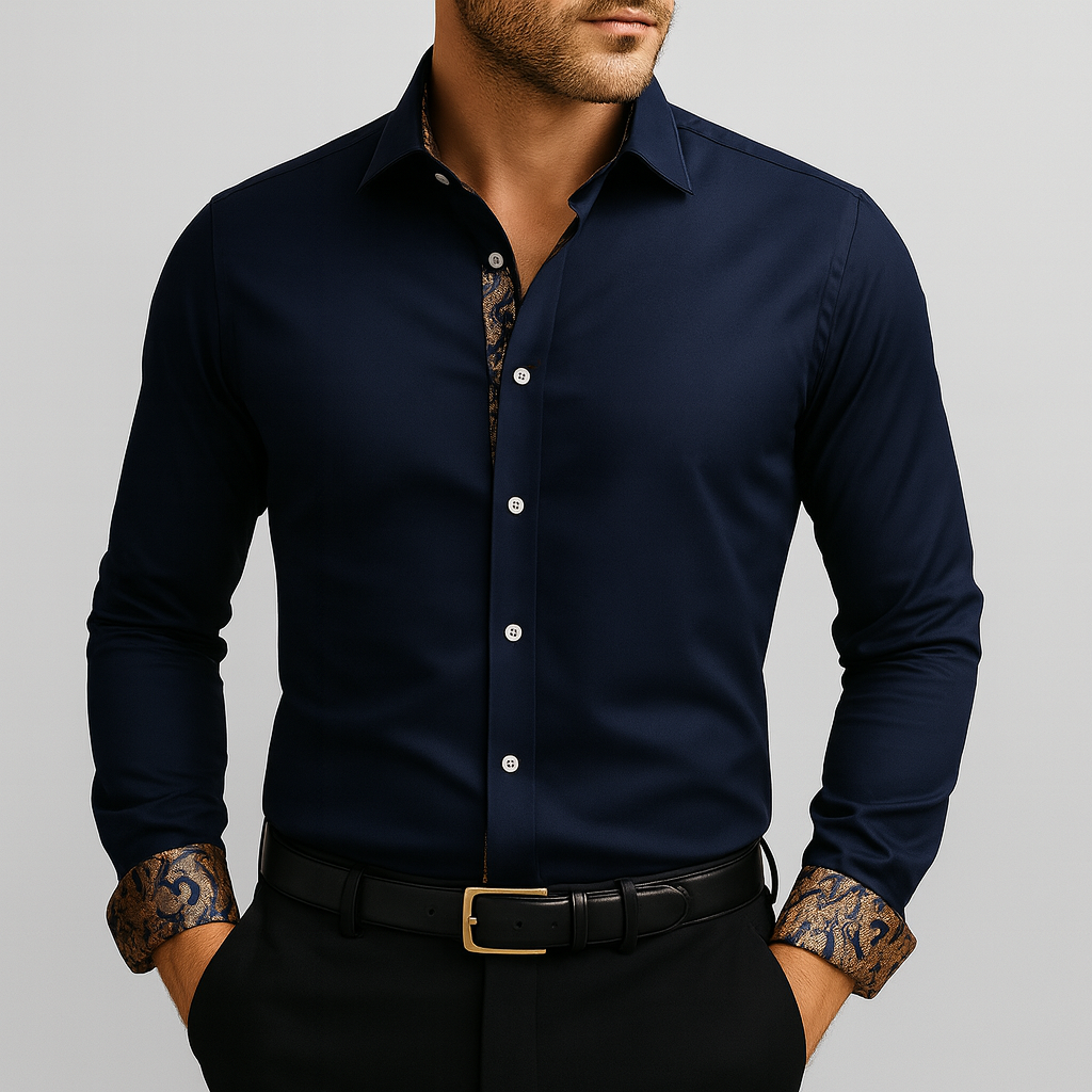 TrendAura | Refined Long Sleeve Men’s Shirt